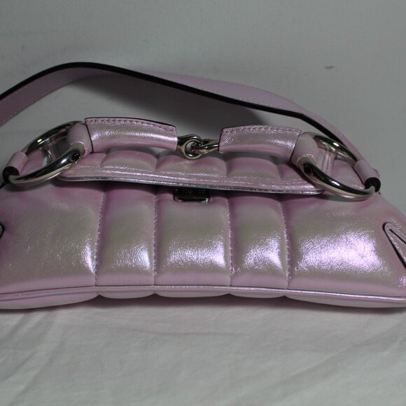 NEW Gucci Horsebit Iridescent Flap 2 Way Chain Leather Strap Shoulder Bag 764339 - Picture 4 of 14